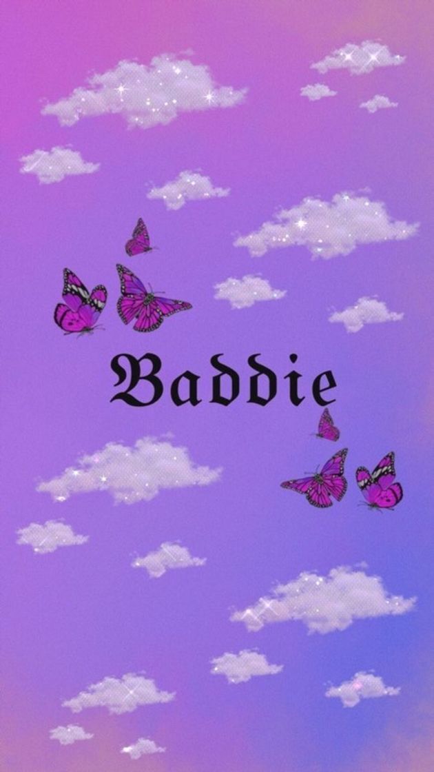 Social Papel de parede escrito “BADDIE” Roxo