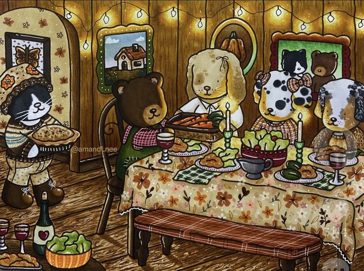 Social una cena de acción de gracias en el campo🍗🥂