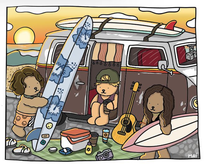 Social el grupo de la serie OUTER BANKS, haciendo un picnic junto al mar🌊