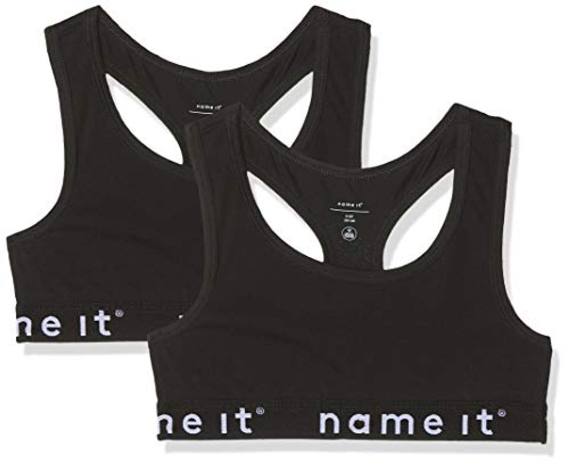 Social NAME IT Nkfshort Top 2p Solid Noos Corsé, Negro