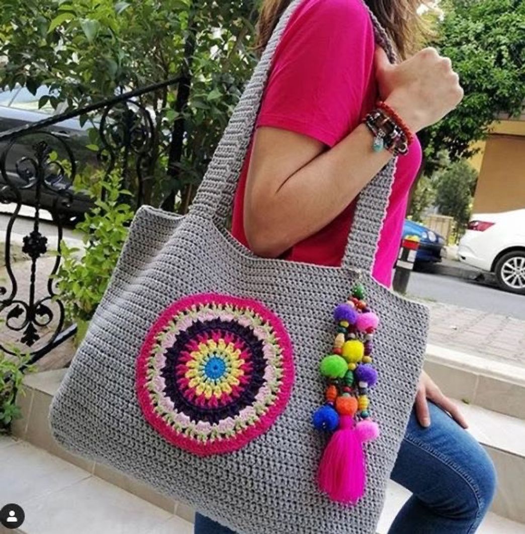 Social Bolsa de crochê 