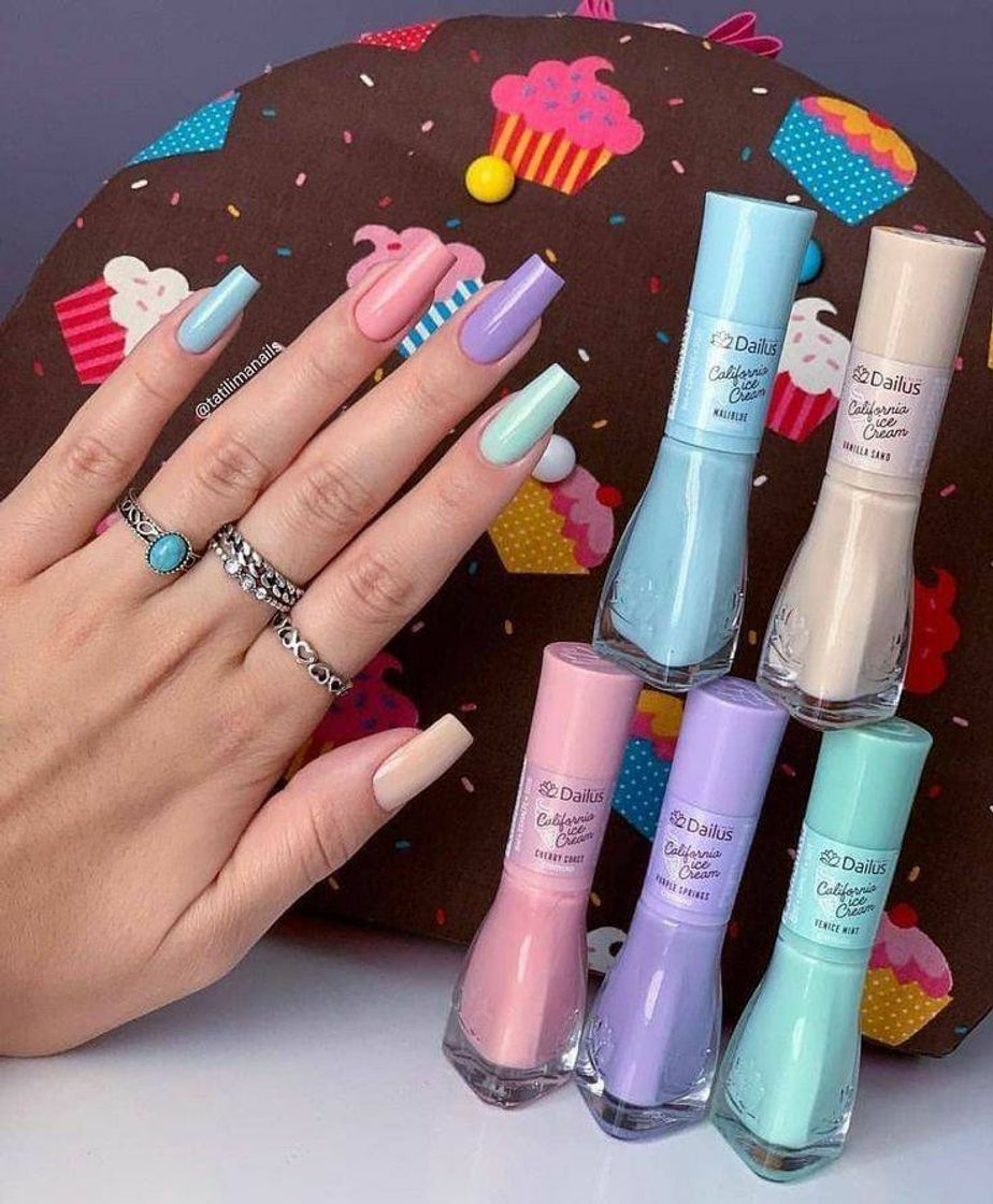 Fashion Unhas tons pastel