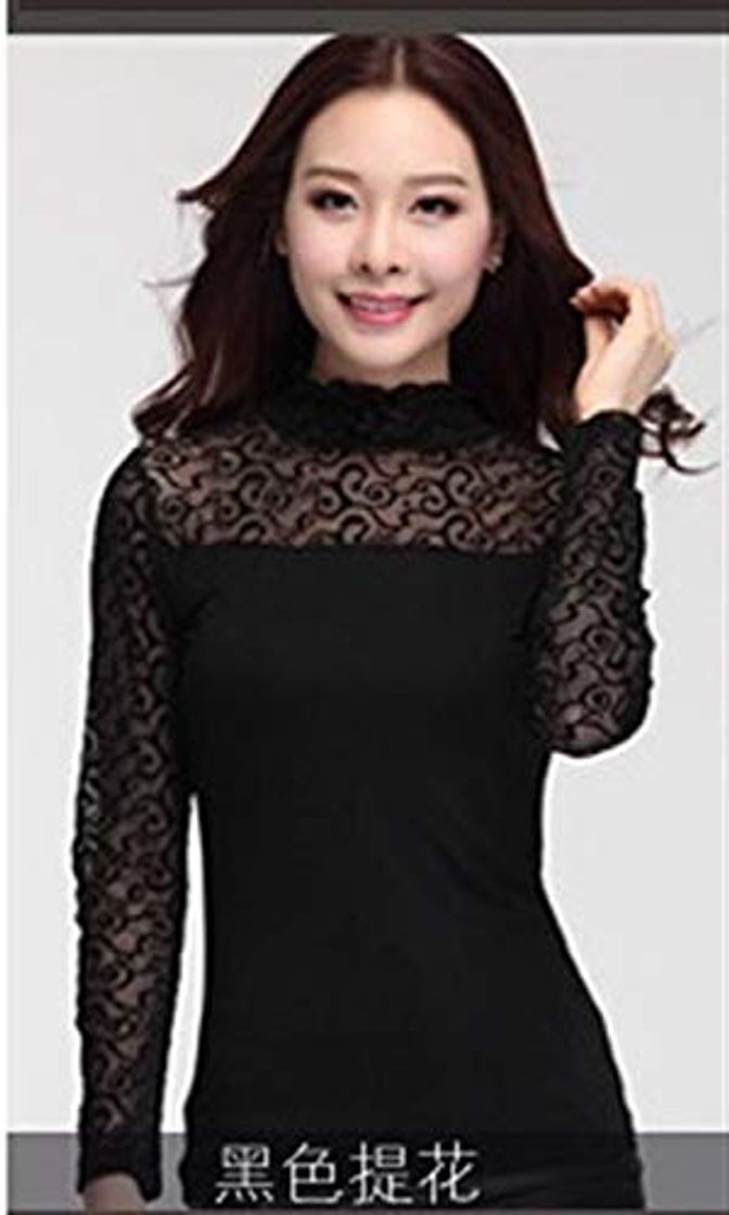 Fashion Lijincheng Camisa Tops Blusas Feminina Camisas Blusa Camiseta Espesar Encaje Camisa Ropa