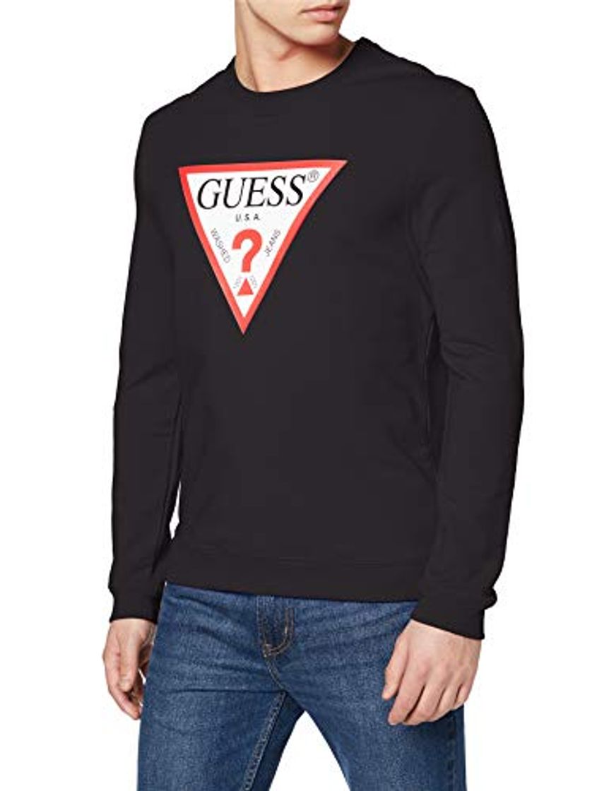 Moda Guess Audley Cn Fleece Sudadera con Capucha