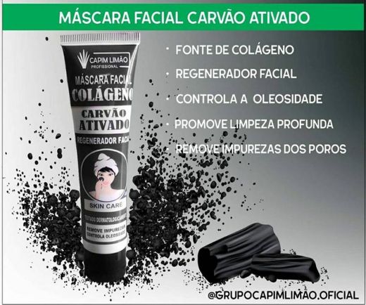 Máscara facial carvão ativado