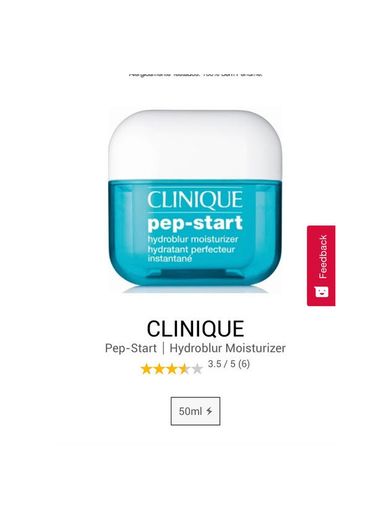 Clinique pep-start moisturiser 