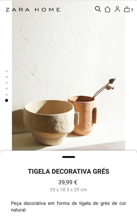 Products Peça decorativa em formato tigela de grés 