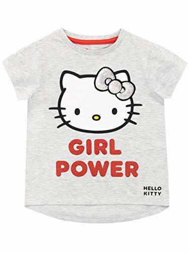 Place Hello Kitty Camiseta de Manga Corta para niñas Gris 3-4 Años