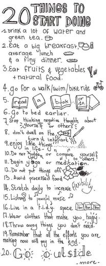 20 Things to start doing