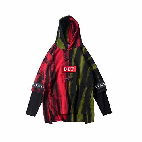 Place Irypulse Hombre Sudaderas con Capucha Pulóver Sudadera Deportiva Dip Dye Manga Larga