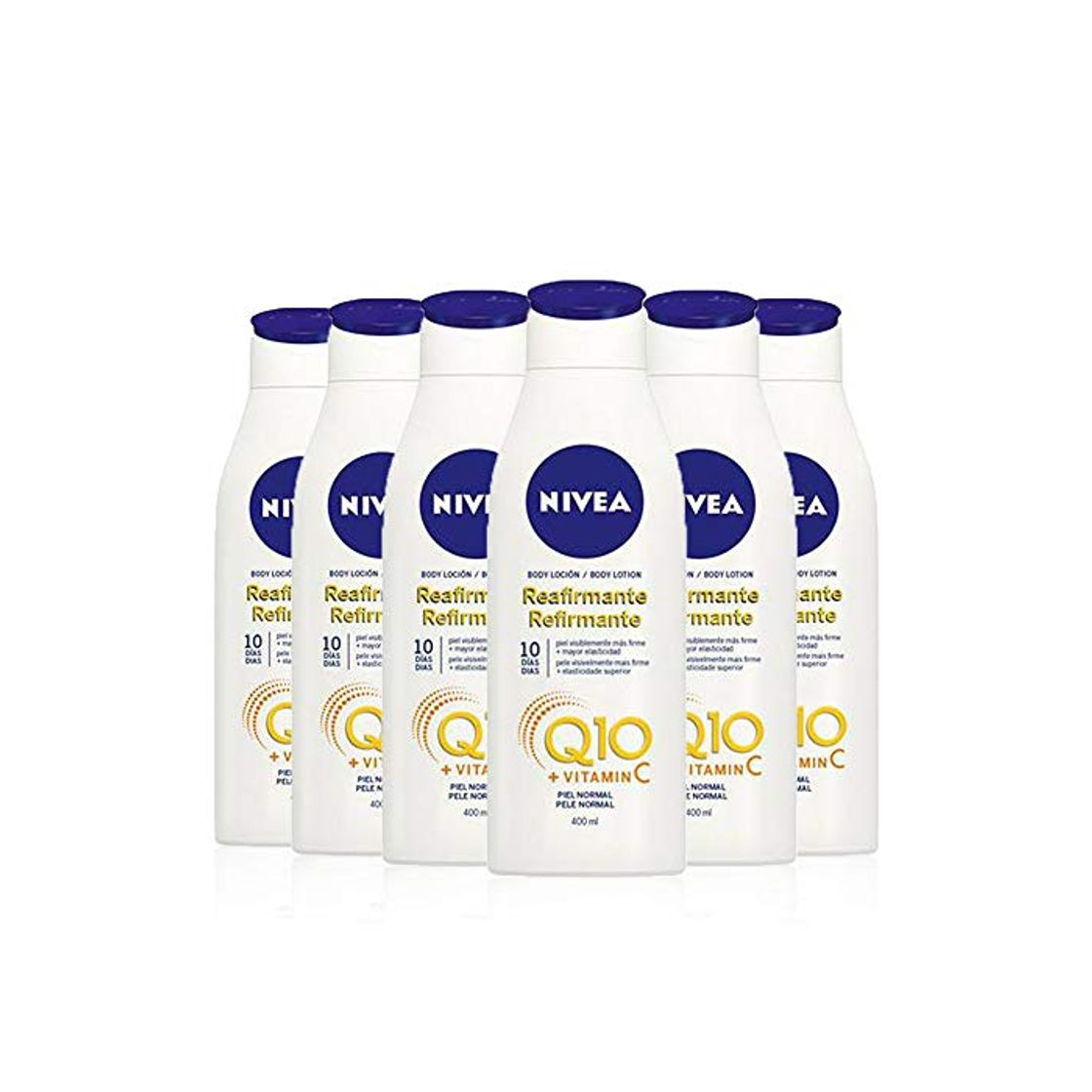 Social NIVEA Q10 Body Loción Reafirmante con Vitamina C en pack de 6
