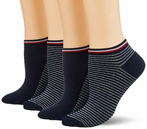 Lugar Tommy Hilfiger TH Women Resort Sneaker 2p Calcetines, Mujer, Negro