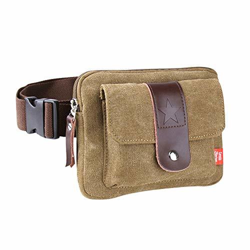 Lugar Zenness Vintage Small Canvas Fanny Pack Travel Waist Bag Hip Purse Belt