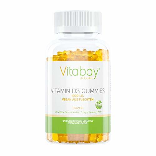 Producto Vitamina D3 1000 UI/IU ositos de goma – sabor naranja – 100%