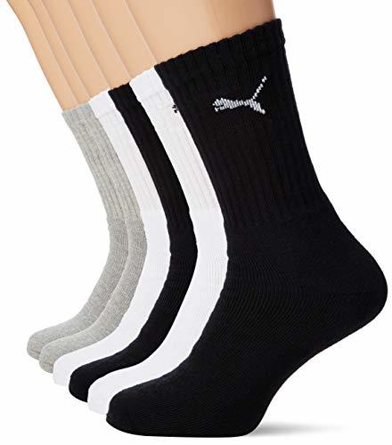 Social Puma Sport Cush Crew 6P, Calcetines Unisex, Paquete de 6, Multicolor