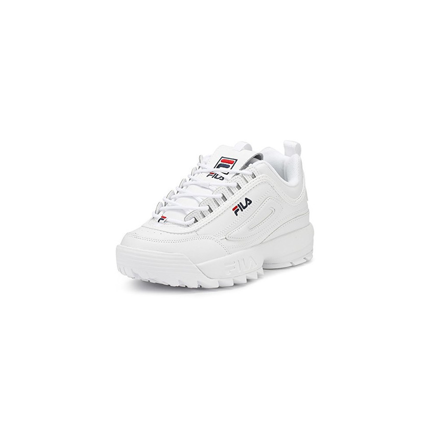 Moda Fila Mujer Blanco Disruptor II Premium Zapatillas-UK 6