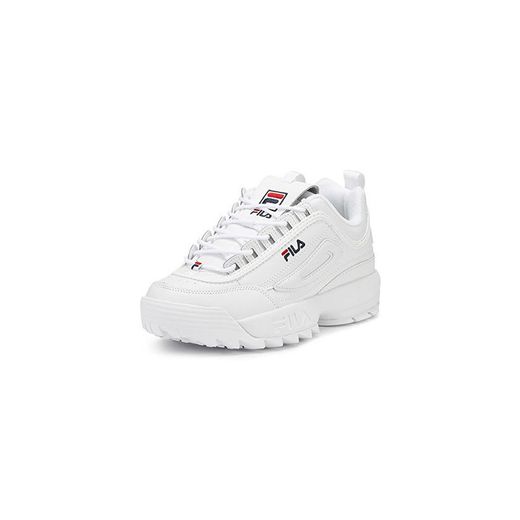 Fila Mujer Blanco Disruptor II Premium Zapatillas-UK 6