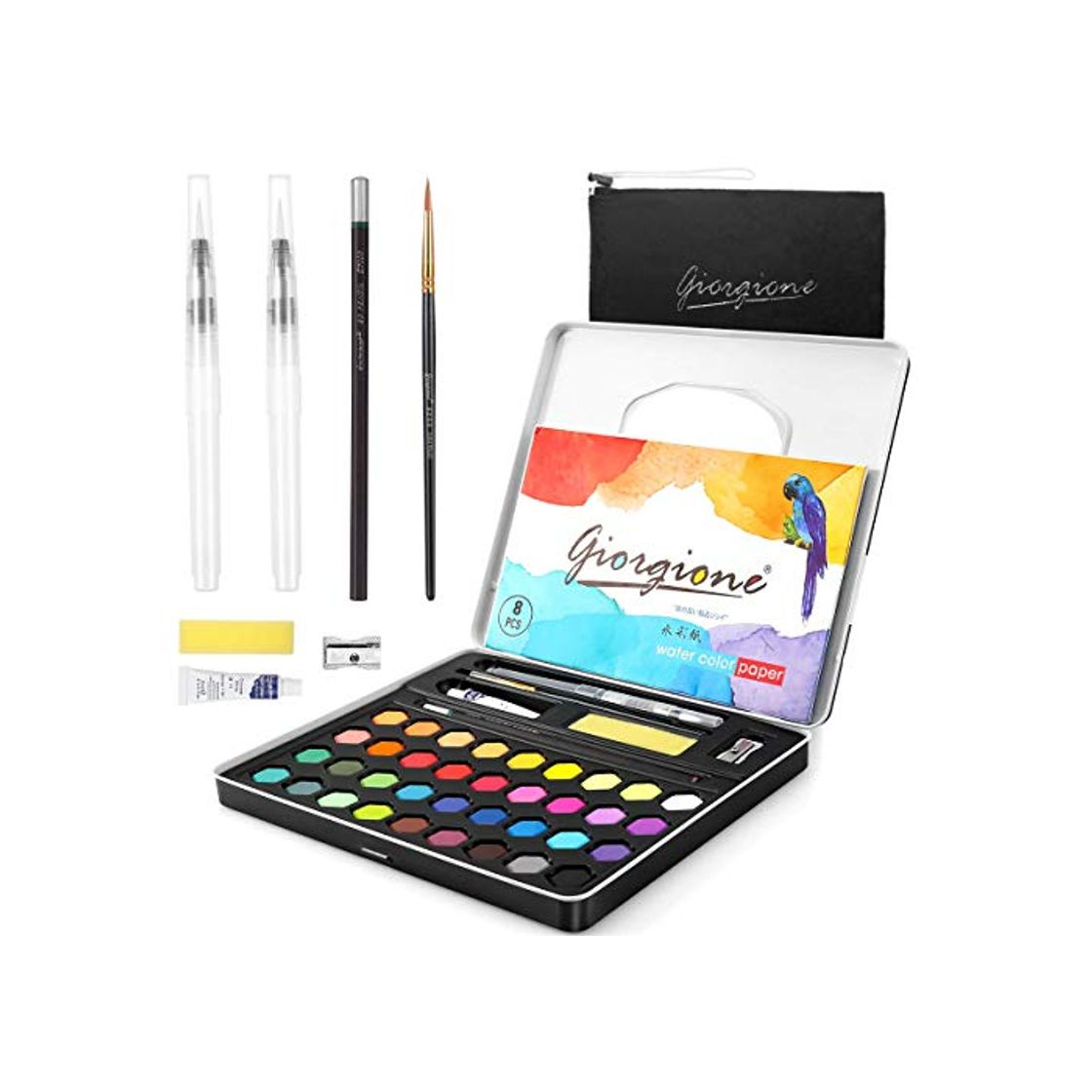 Social AGPTEK 36 Colores Kit de Pintura de Acuarela