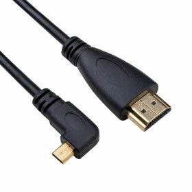 Products chenyang acodado hacia la izquierda 90 Degree Micro HDMI a HDMI macho HDTV