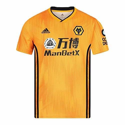 adidas 2019-2020 Wolves Home Football Soccer T-Shirt Camiseta