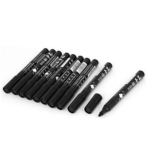 Product DealMux repetida enchimento de tinta Fiber End marcador marking 10pcs caneta preta