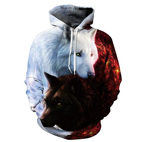 Place Wolf 3D Impreso Hombres Sudaderas Sudaderas Sudaderas Chaquetas de Chico