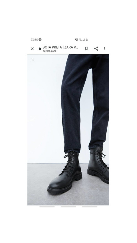 Social Bota linda preta da Zara 