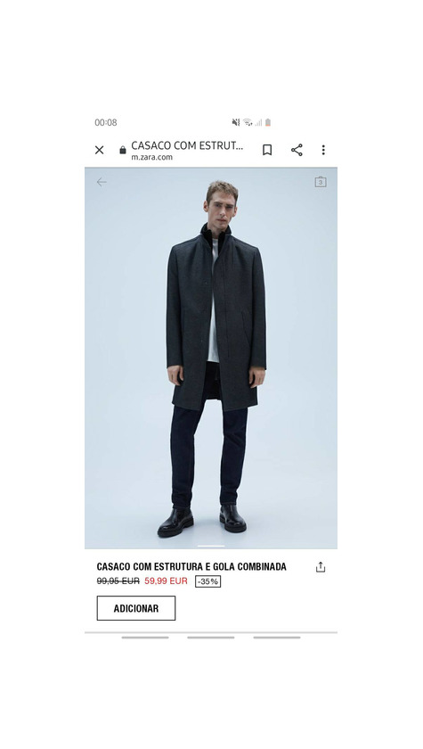 Social Sobretudo Zara super Promoção ☆