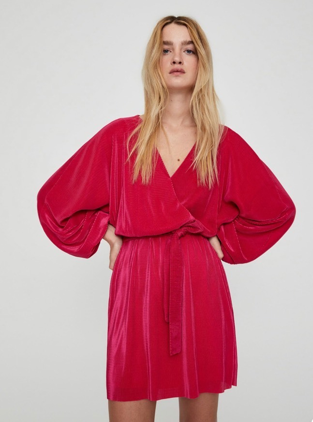 Social Vestido mini fúcsia Pull and Bear 