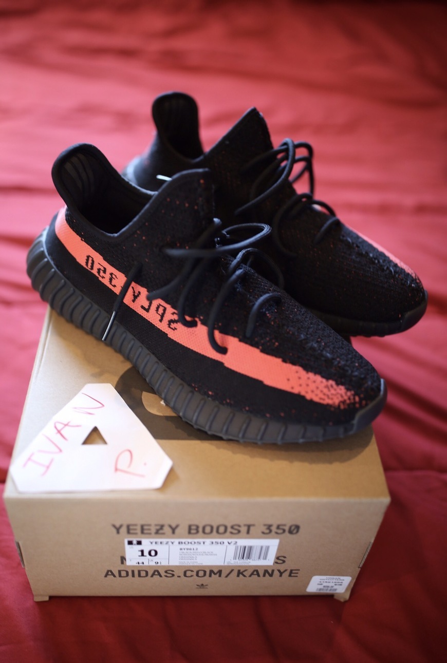 Social Yeezys 350 v2 red