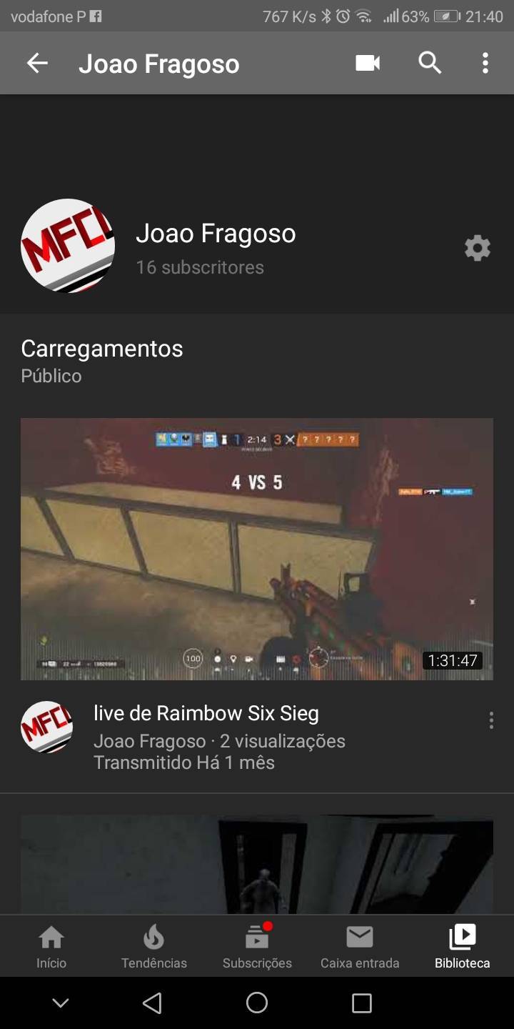 Meu canal de YOUTUBE