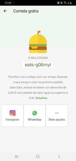 Uber Eats: Entregas de comida