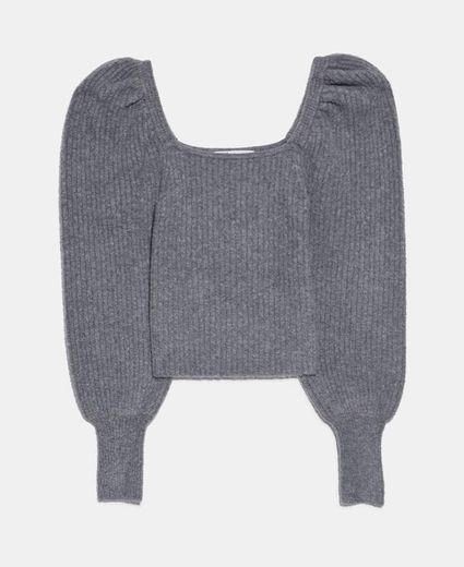 Sweater de malha com lã
