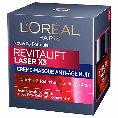 Social L'Oréal Paris Revitalift Láser x3 - Crema antiedad de noche con ácido hialurónico