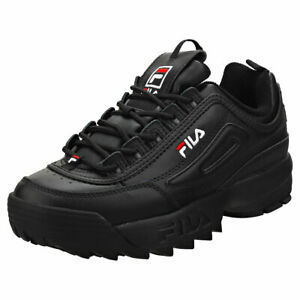 Moda Fila Disruptor 2 Premium Mujeres Zapatillas Black White Red