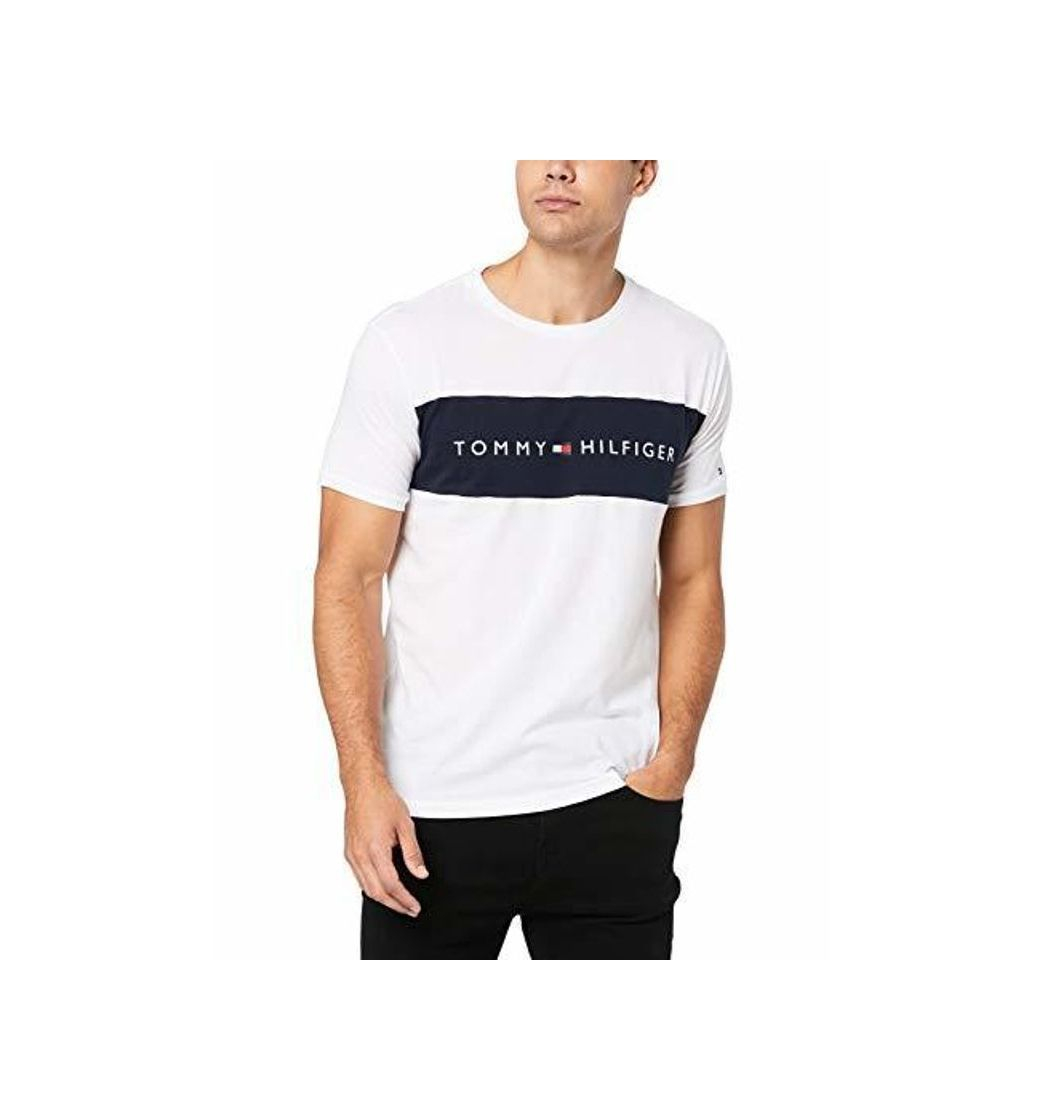 Moda Tommy Hilfiger Hombre Camiseta con Logo de la Bandera