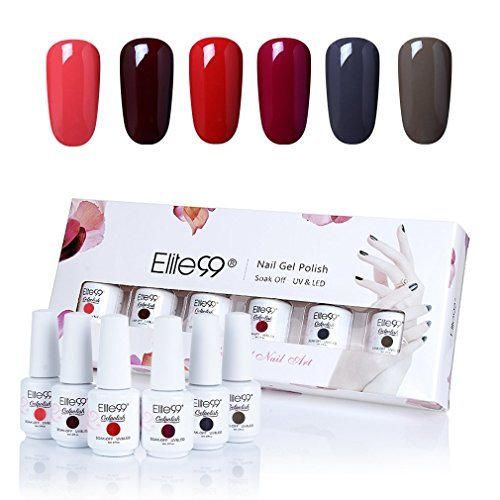 Elite99 6PCS Kit de Esmalte de Uñas de Gel UV LED Color