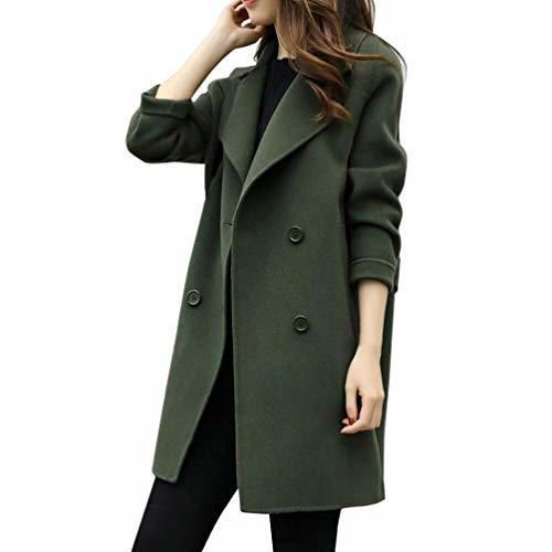 Social Overdose Chaqueta De Invierno para Mujer Casual Outwear Parka Cardigan Slim Coat