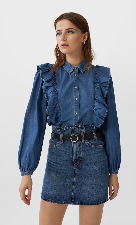 Social Saia Denim STRADIVARIUS 