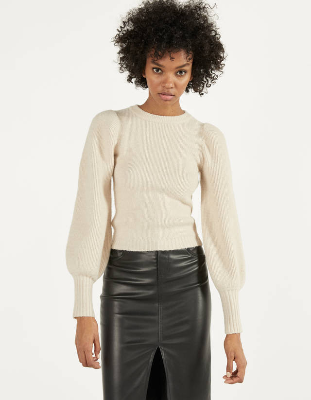 Social Sweater com manga de balões
