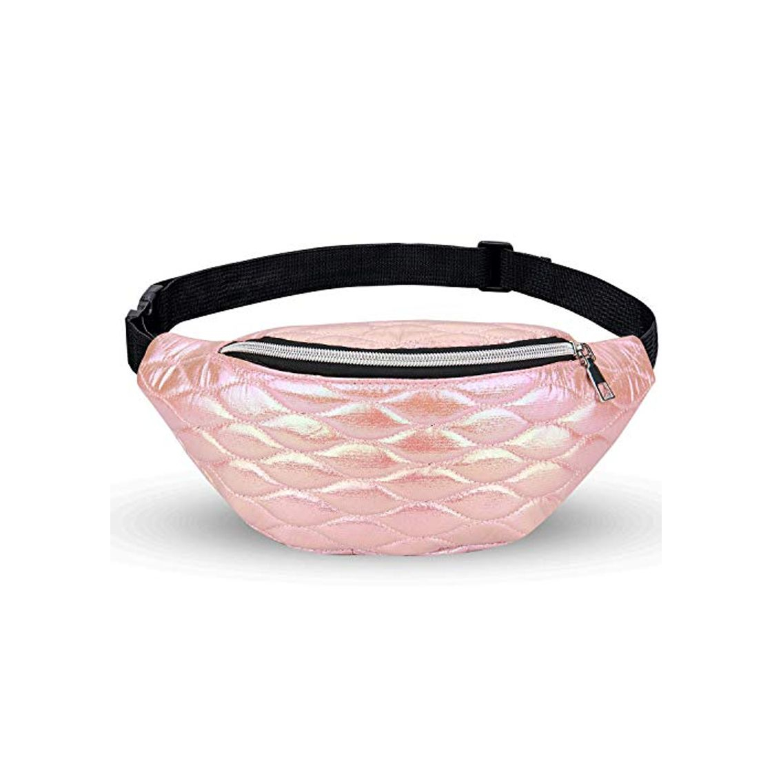 Moda LIVACASA Riñoneras Mujeres Moda Deportiva Bolso Cintura Mujer Riñoneras de Marcha con Cremallera 6 Bolillos Exterior Running al Aire Libre Viaje Rosa