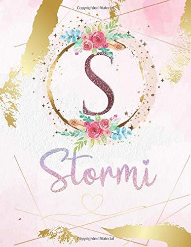 Lugar Stormi: Personalized Sketchbook with Letter S Monogram & Initial/ First Names for