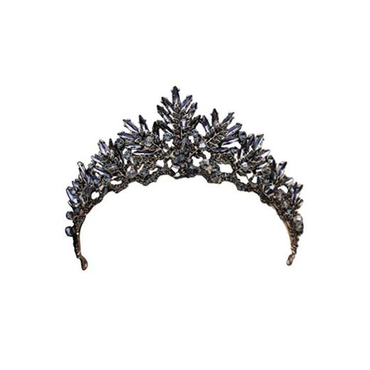 Frcolor Vintage corona barroca boda tiara diadema nupcial tiara de pelo de