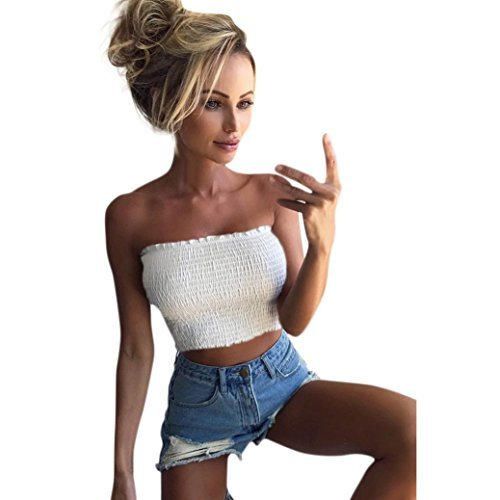 Crop Tops Sexy Mujer Camisetas sin Mangas de Verano de Mujeres Blusas