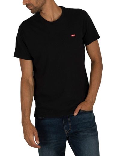 Levi's SS Original Hm tee Camiseta, Negro (Cotton