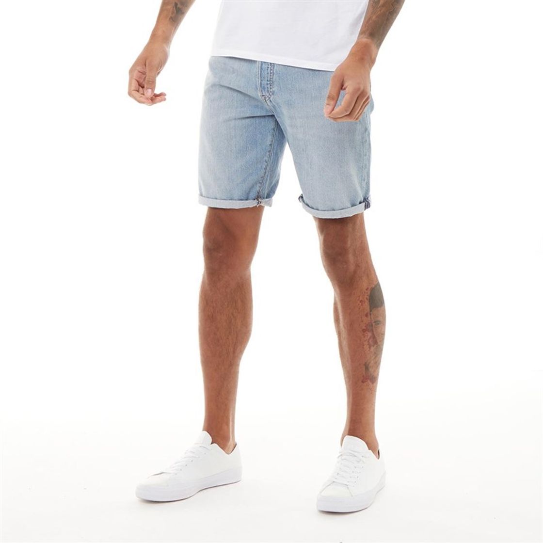 Fashion Levi's Mens 501® Hemmed Shorts Blue Marshmallow