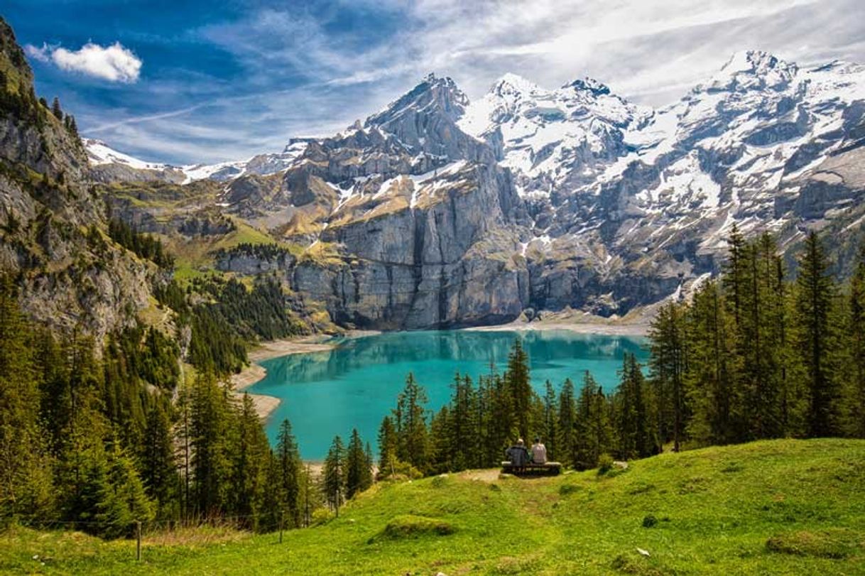 Fashion Lago Oeschinensee, um dos lagos mais fotogênicos da Suíça 