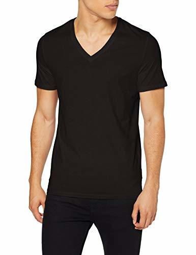 Calvin Klein S/s V Neck T-Shirt, Negro