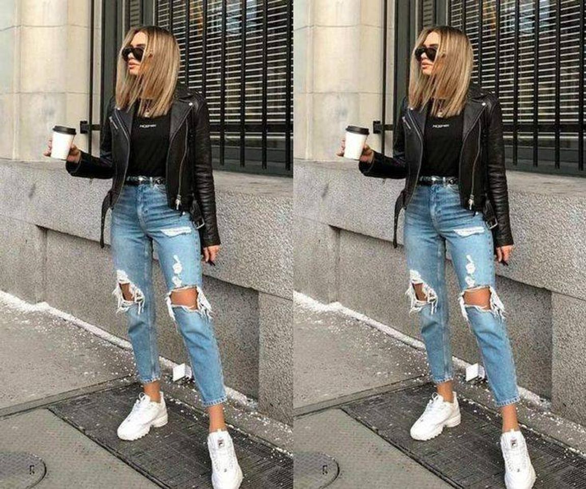 Fashion Calça e tênis branco