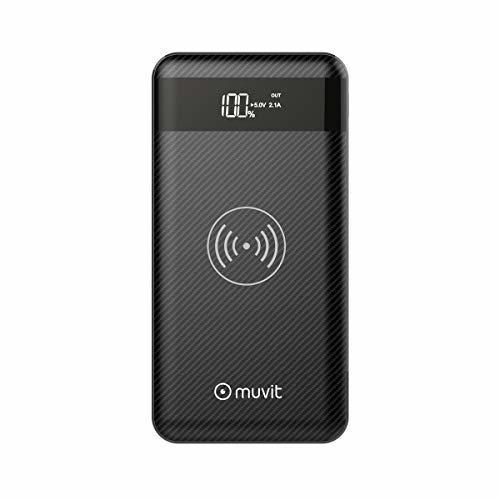 Electrónica Muvit MUCHP0123 - Power Bank 10000mAh 2USB (2.4A+ 2.4A)+ Base inalámbrica 1A